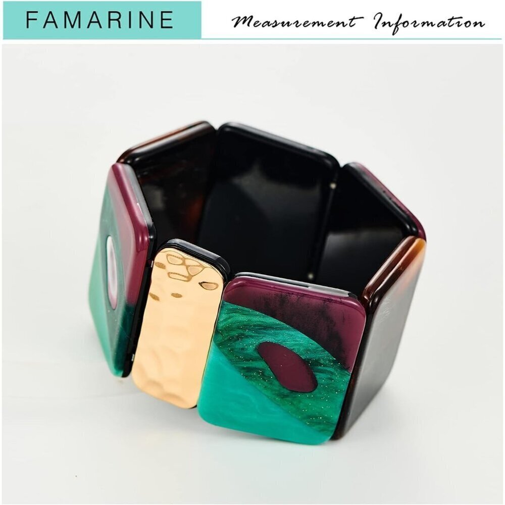 🆕Women's Vintage Tribe Chunky Statement Geometry Bohemia Colorful Bracelet - Picture 7 of 7